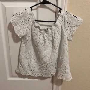 White off the shoulder shirt